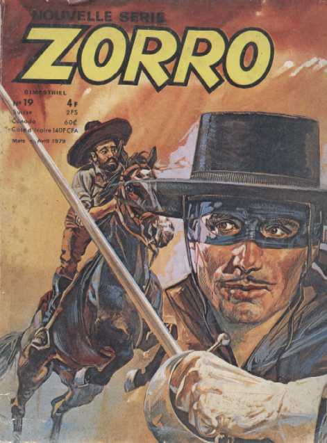 Scan de la Couverture Zorro Nouvelle Serie SFPI n 19